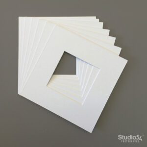 Pack of 10 10x10 Square White Picture Mats with White Bevel Cut for 6x6 Pictures